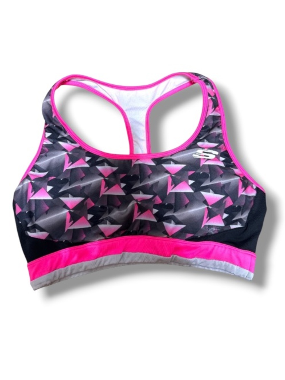 Skechers Sport Women’s Sports Athletic Bra Hot Pink Design Padded Inner Cups